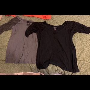Rue21 Grey and Black shirts